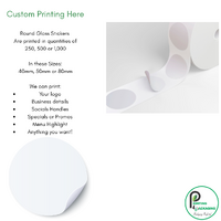 Round Stickers 50mm/Custom Print on Gloss Paper/250 Qty