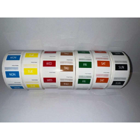 Day Date Tag Stickers for Food Businesses | 1,000 Roll I 25MM