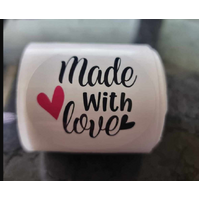 Made with Love Stickers/ 50mm/Roll of 50